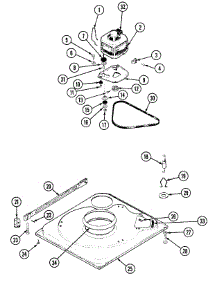 03 - Base & Drive (Rev. K) parts for Magic Chef Washer W14JN1 from AppliancePartsPros.com