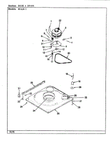 02 - Base & Drive (Rev. E-J) parts for Magic Chef Washer W14JY1 from AppliancePartsPros.com
