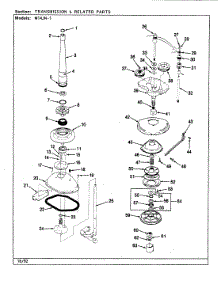 10 - Transmission & Related Parts (Rev. E-J) parts for Magic Chef Washer W14JY1 from AppliancePartsPros.com