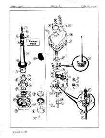 03 - Transmission parts for Magic Chef Washer W18FA2 from AppliancePartsPros.com