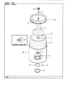 09 - Tub (Rev. D) parts for Magic Chef Washer W18HA1 from AppliancePartsPros.com