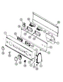 02 - Control Panel (W208kv) parts for Magic Chef Washer W208KV from AppliancePartsPros.com