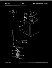 14 - Water Carrying & Pump Assy. (Rev. E-H) parts for Magic Chef Washer W20HA2 from AppliancePartsPros.com