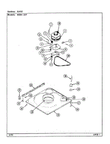 02 - Base (W20h23t) parts for Magic Chef Washer W20HA23 from AppliancePartsPros.com