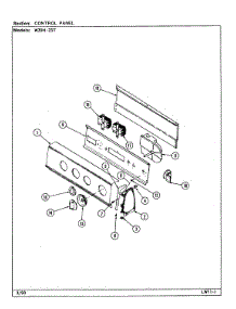 04 - Control Panel (W20h23t) parts for Magic Chef Washer W20HA23 from AppliancePartsPros.com