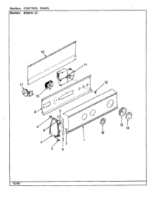 05 - Control Panel (Rev. H-M) parts for Magic Chef Washer W20HA2C from AppliancePartsPros.com