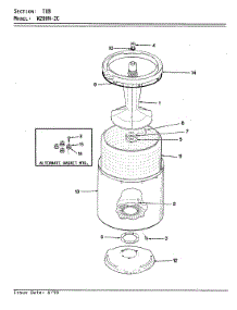13 - Tub (W20hn-2C)(Rev. A-D) parts for Magic Chef Washer W20HA2C from AppliancePartsPros.com