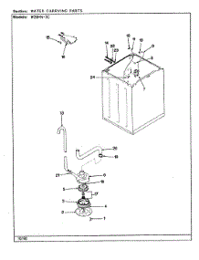 16 - Water Carrying (Rev. H-M) parts for Magic Chef Washer W20HA2C from AppliancePartsPros.com