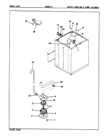 10 - Water Carrying & Pump Assy. (Rev. K-L) parts for Magic Chef Washer W20HA3 from AppliancePartsPros.com