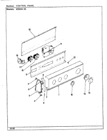 04 - Control Panel (Rev. A-E)(W20hn3s) parts for Magic Chef Washer W20HA3S from AppliancePartsPros.com