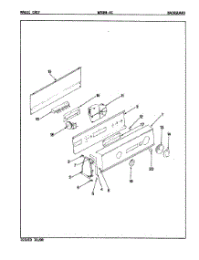 02 - Control Panel (Rev. A-B) parts for Magic Chef Washer W20HA4C from AppliancePartsPros.com