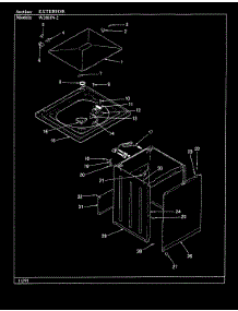 09 - Exterior (Rev. J-N) parts for Magic Chef Washer W20HN2 from AppliancePartsPros.com