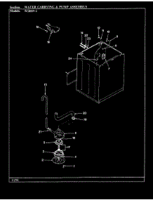 18 - Water Carrying & Pump Assy. (Rev. J-N) parts for Magic Chef Washer W20HN2 from AppliancePartsPros.com