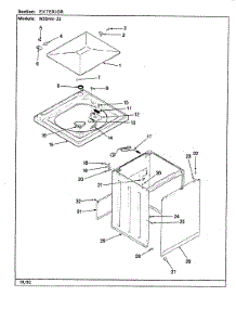 05 - Exterior (Rev. A-D) parts for Magic Chef Washer W20HN23 from AppliancePartsPros.com