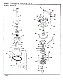 08 - Transmission & Related Parts (Rev. A-D) parts for Magic Chef Washer W20HN23 from AppliancePartsPros.com