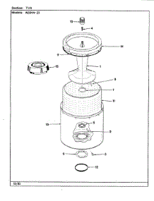 10 - Tub (Rev. A-D) parts for Magic Chef Washer W20HN23 from AppliancePartsPros.com