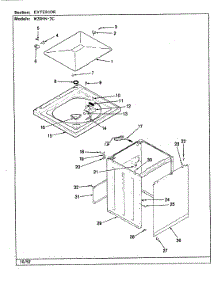 08 - Exterior (Rev. H-M) parts for Magic Chef Washer W20HN2C from AppliancePartsPros.com