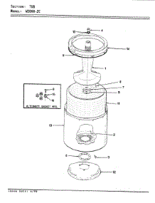 12 - Tub (Rev. E-G) parts for Magic Chef Washer W20HN2C from AppliancePartsPros.com
