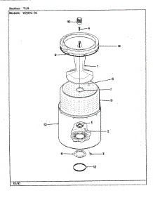 13 - Tub (Rev. H-M) parts for Magic Chef Washer W20HN2C from AppliancePartsPros.com