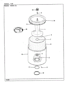 10 - Tub (W20hn3s)(Rev. A-E) parts for Magic Chef Washer W20HN3S from AppliancePartsPros.com