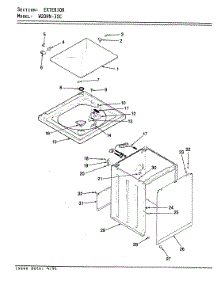 05 - Exterior parts for Magic Chef Washer W20HN3SC from AppliancePartsPros.com