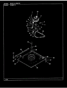 06 - Base & Drive (Rev. J-N) parts for Magic Chef Washer W20HY2 from AppliancePartsPros.com