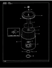 12 - Tub (Rev. J-N) parts for Magic Chef Washer W20HY2 from AppliancePartsPros.com