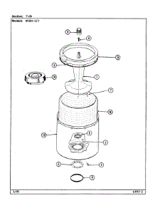 09 - Tub (W20h23t) parts for Magic Chef Washer W20HY23 from AppliancePartsPros.com