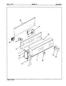 06 - Control Panel (W20hn-2C)(Rev. A-D) parts for Magic Chef Washer W20HY2C from AppliancePartsPros.com