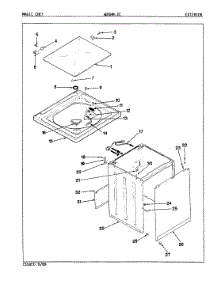 08 - Exterior (W20hn-2C)(Rev. A-D) parts for Magic Chef Washer W20HY2C from AppliancePartsPros.com