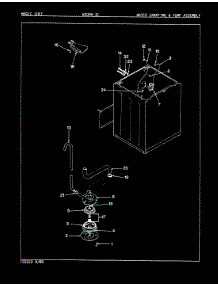 12 - Water Carrying & Pump Assy. (Rev. E-H) parts for Magic Chef Washer W20HY3C from AppliancePartsPros.com