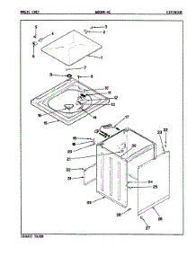 03 - Exterior (Rev. A-B) parts for Magic Chef Washer W20HY4C from AppliancePartsPros.com