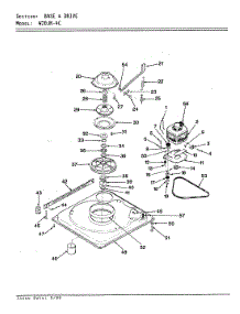 02 - Base & Drive (Rev. A-D) parts for Magic Chef Washer W20JA4C from AppliancePartsPros.com