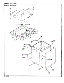 05 - Exterior (W20jn4s)(Rev. A-E) parts for Magic Chef Washer W20JA4S from AppliancePartsPros.com