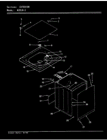05 - Exterior (W20ja5)(Rev. A-D) parts for Magic Chef Washer W20JA5 from AppliancePartsPros.com