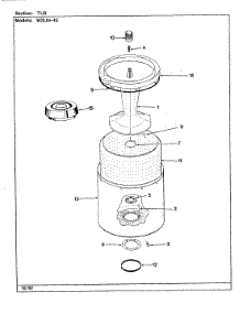 10 - Tub (W20jn4s)(Rev. A-E) parts for Magic Chef Washer W20JN4S from AppliancePartsPros.com
