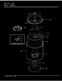 08 - Tub (W20jn5)(Rev. A-D) parts for Magic Chef Washer W20JN5 from AppliancePartsPros.com