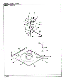 02 - Base & Drive (W20jn4s)(Rev. A-E) parts for Magic Chef Washer W20JY4S from AppliancePartsPros.com
