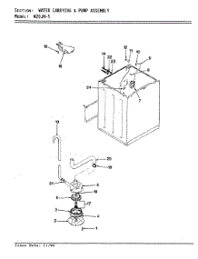 06 - Water Carrying & Pump Assy. (W20jy5) parts for Magic Chef Washer W20JY5 from AppliancePartsPros.com