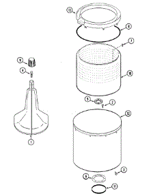 07 - Tub parts for Admiral Washer W224LKV from AppliancePartsPros.com