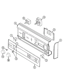 03 - Control Panel parts for Jenn-Air Oven W2410B from AppliancePartsPros.com