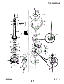 03 - Transmission parts for Magic Chef Washer W25EA2 from AppliancePartsPros.com