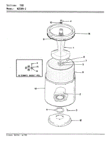 10 - Tub (Rev. A-D) parts for Magic Chef Washer W25HA2 from AppliancePartsPros.com