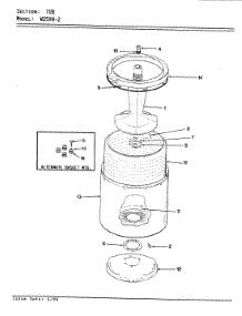 11 - Tub (Rev. E-F) parts for Magic Chef Washer W25HA2 from AppliancePartsPros.com