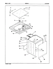 07 - Exterior (Rev. A-D) parts for Magic Chef Washer W25HN2 from AppliancePartsPros.com