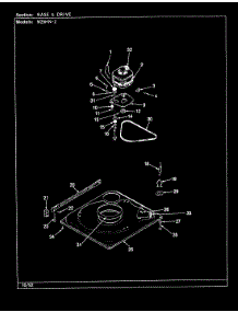 03 - Base & Drive (Rev. G-L) parts for Magic Chef Washer W25HY2 from AppliancePartsPros.com