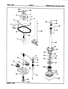10 - Transmission (Rev. E-F) parts for Magic Chef Washer W25HY2 from AppliancePartsPros.com