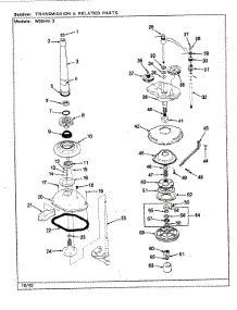 12 - Transmission (W26hn2)(Rev. H-M) parts for Magic Chef Washer W26HN2 from AppliancePartsPros.com