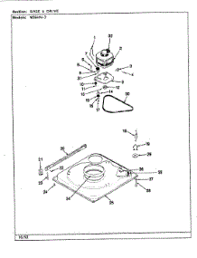 03 - Base & Drive (W26hn2)(Rev. H-M) parts for Magic Chef Washer W26HY2 from AppliancePartsPros.com