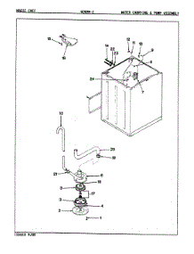 14 - Water Carrying & Pump Assy. (Rev. E-G) parts for Magic Chef Washer W26HY2 from AppliancePartsPros.com